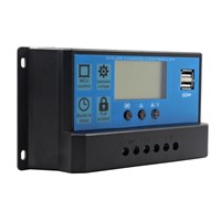 Upgraded Solar Charge Controller 40A 30A 20A 10A PWM Solar Regulator 12V 24V Auto Bigger Display with Dual USB 5V Output Y-SOLAR