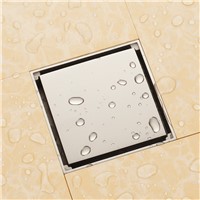 Bathroom Brushed Nickel Soild brass 120*120mm Tile Insert Square Floor Waste Grates Bathroom Shower Drain Floor Drain--MD545