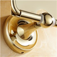 European Brass Toilet Paper Holder Gold/Silver Toilet Roll Holder Round Bottom Wall Mounted Bathroom Accessories Sets