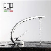 POP brand new design water tap brass contemporary basin faucet with Hot and Cold Water Chrome Finish Basin Mixer Tap