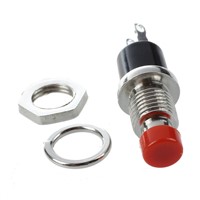 10Pcs Red Cap SPST Momentary Mini Pushbutton Switch DC 50V 0.3A