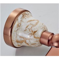 Xogolo Space Aluminum Base Jade Mosaic Rose Gold Fashion Creative Toilet Roll Paper Holder Bathroom Accessories