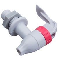 White Red Push Type Plastic Replacement Water Dispenser Tap Faucet