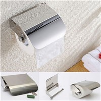 Deluxe Stainless Steel Wall Mounted Mount Tissue Paper Holder Toilet Paper Roll Holder, satin nickel