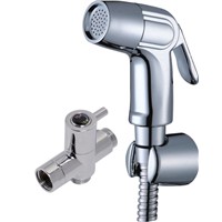 Toilet Bathroom ABS Handheld Diaper Sprayer Shower Set Shattaf Bidet Sprayer Douche kit+G1/2 T-adapter+ hose + wall bracket