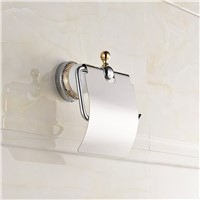 Xogolo Polished Chrome Jade Mosaic Modern Wall Mounted Bathroom Toilet Paper Towel Holder Roll Holder