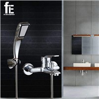 fiE Wall Mounted Bathroom Faucet Bath Tub Mixer Tap With Hand Shower Head Shower Faucet