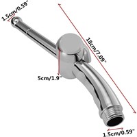 New ABS Chrome Handheld Toilet Bidet Faucet Sprayer High Quality Bidet Shattaf DIY Bathroom Shower Tools