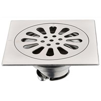 High Quality 100*100mm 304 Stainless Steel Floor Drain Deodorization Square Shape Chrome Plate Bathroom Drain Shower Drain New