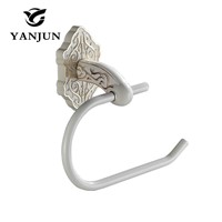 Yanjun Toilet Paper Holder Storage Bathroom Kitchen Paper Towel Dispenser Tissue Roll Hanger  Zinc Alloy Ivory White YJ-7751