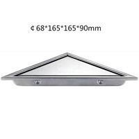 165*165*90mm SUS304 Stainless Steel Floor Drain Bathroom Drains Hidden Type Triangle Tile Insert Floor Waste Grates Shower Drain