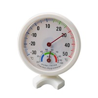 Mini Round Clock-shaped Indoor and Outdoor Hygrometer Humidity Thermometer Temperature Meter Gauge Hot Selling