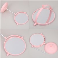 Bathroom Mirrors Pink Bath Mirrors Plastic Rotatable Magnifier Makeup Cosmetic Mirrors