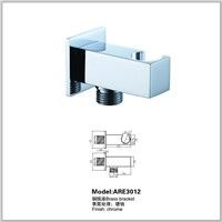 High Quality Square Chrome Bathroom Wall Connector Bracket with Shower Head Holder