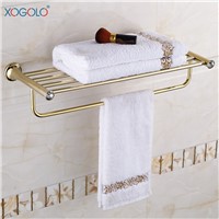 Xogolo Stainless Steel Towel Rack Accessories Fashion Gold Bath Towel Hanger New Arrival Crystal Mosaic Towel Holder