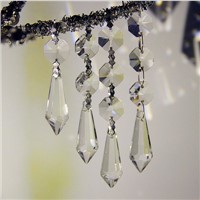 35pcs/lot 38mm Clear crystal icicle for Chandelier Pendant,Lamp Prism hanging Drops Home Decoration(send metal round rings)