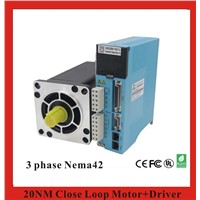 3 phase NEMA42 20NM Closed Loop Stepper Servo Motor Driver Kit for CNC Cutting Machine Engraving Machine