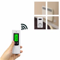 Floureon TS-808 EU Wireless RF Plug In LCD Remote Thermostat for Home Floor Room Hearting and Cooling Temperature Controller 20M