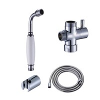 Toilet Brass Bidet Sprayer 7/8 T-adapter kit w/ 1.2m Hose &amp;amp;amp; ABS Bracket Holder