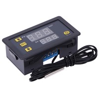 12V 20A Mini Digital Temperature Controller Thermostat Regulator Red and Blue LED Display Probe Sensor W3230 0.1 Celsius accurac