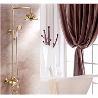 High-end European-style copper jade multi-function rotating shower with bathtub faucet shower XT-501