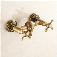 New Arrival European style Wall Mounted Hot and Cold Brass washing machine faucet Antique Garden faucet outdoor faucet