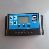 10A 12V 24V intelligence Solar cells Panel Battery Charge Controller Regulators LCD Display with 5V USB