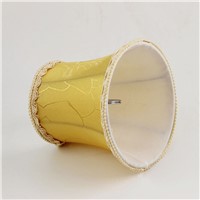 DIA 12.5cm/ 4.92 inch Classical Lamp Shade, Gold Color Fabric Lampshades,Clip On