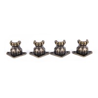 4PCS Antique Brass Jewelry Chest Wood Box Decorative Feet Leg Corner Bracket Protector For Furniture Cabinet Protect Hardware