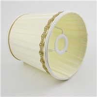 DIA 15.5cm/ 6.10 inch Bedroom Bedside Lamp With Pleated Cloth Fabric Lampshades, Luxury Wall Light Lamp Shades, E14(Hole 3cm)