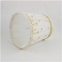 DIA 13.5cm/ 5.31 inch Novel design Home Collection lamp shade for lamp, White Color Gauze Fabric wall lampshades,Clip On