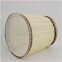 DIA 13.5cm/ 5.31 inch Braided band edge chandeliers lamp shades, White Color Gauze Fabric wall lamp shades, Clip On