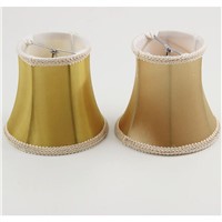 DIA 13.5cm/ 5.31 inch Traditional design Mini Lampshades,Brown Color/Gold Color Fabric lamp shades,Clip On