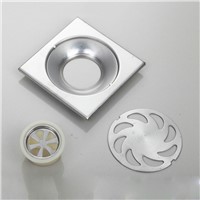 NEW 4&amp;amp;quot; Kitchen Bathroom 304 Stainless Steel Shower Square  Floor Drain Cover Drain Waste Floor Drain