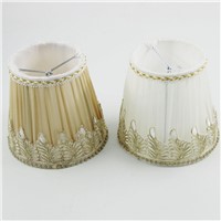 DIA 13.5cm/ 5.31 inch Gauze Fabric Mini Lamp Shades,Brown Color/White Color,Clip On