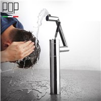 POP Deck Mounted Bathroom vanity Faucet , High quality Heightened Single Handle Lever Basin Faucets Hot and Cold Basin mixer Tap