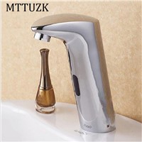 MTTUZK Bathroom Automatic Touch Free Sensor Faucets Hot and Cold water saving Inductive electric Water Tap mixer battery power