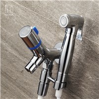 HIDEEP High-grade Brass Bidet Shattaf Shower Sprayer With Hot And Cold Water Mixer Valve Bar Holder