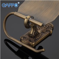 GAPPO 1 set Wall-mount Stainless Steel Cover Toilet Paper Holder antiquities Zinc-Alloy Mounting Seat Bathroom accessoriesG3603