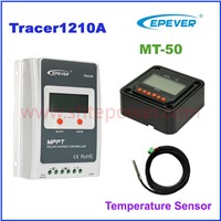 Tracer1210A 10A 12V/24V 100V MPPT solar controller with MT50 remote meter and temperature sensor