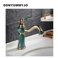 DONYUMMYJO New Arrival Brass torneira cozinha with Marble Basin faucet/single handle Gold finish basin sink mixers Taps