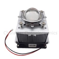 Free delivery 1pc aluminum heat sink cooling fan 20W 50W 100W high power LED lamp 80degree 44mm lens + reflective + bracket lamp