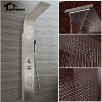 3 color Curved Bathroom Shower Panel Waterfall Body Jets Hand Held Massage System Faucet Jets Tower Column 9USD discount for UK