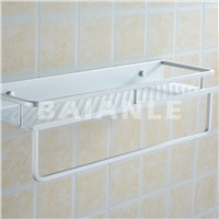 40/50cm two choices Aluminum Silver Bathroom Shelf For Shampoo Towel Holder Bathroom Accessories Shelf Toilet Mounting Bath Rack