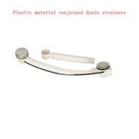 Plastic conjoined bathroom bathtub drain strainers+white hose, Shower Room sink waste drain bath filter waste finished drainer