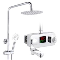 Thermostatic shower faucet shower head set,Bathroom shower faucet thermostatic mixing valve, Temperature sensitive shower faucet