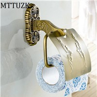 MTTUZK antique bronze suspension carved paper towel rack Europe white bathroom paper holder toilet paper box  toilet Accessores