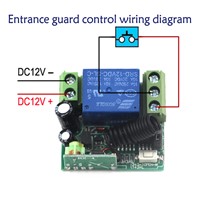 Newest DC 12V 10A Relay 1CH Wireless RF Remote Control Switch Wall Transmitter+ Receiver Mini Sizes 315/433mhz