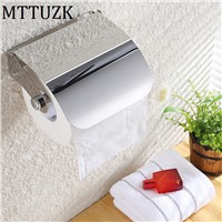 MTTUZK stainless steel Semi-closed toilet paper holder Roll paper holder with cover paper rack Roll holder Toilet accessories 02