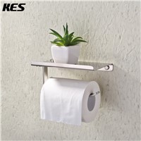 KES SUS 304 Stainless Steel Toilet Paper Holder Storage Bathroom Kitchen Paper Towel Dispenser Wall Mount Brushed Finish